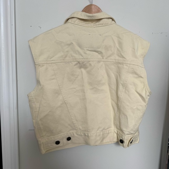 NWT Vintage Cream Denim Vest – Y2K Western Vibes Cowgirl L - Picture 6 of 6